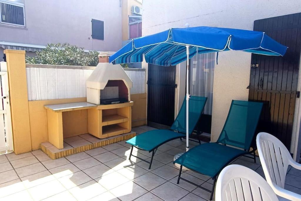 2Min A Pied De La Plage Grande Terrasse Le Barcarès Kültér fotó