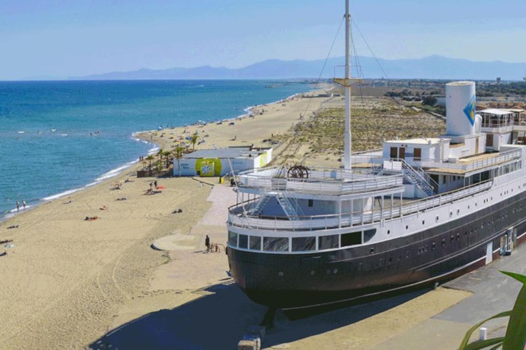 2Min A Pied De La Plage Grande Terrasse Le Barcarès Kültér fotó